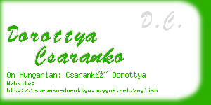 dorottya csaranko business card